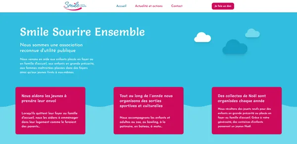 Site web de Smile Sourire Ensemble